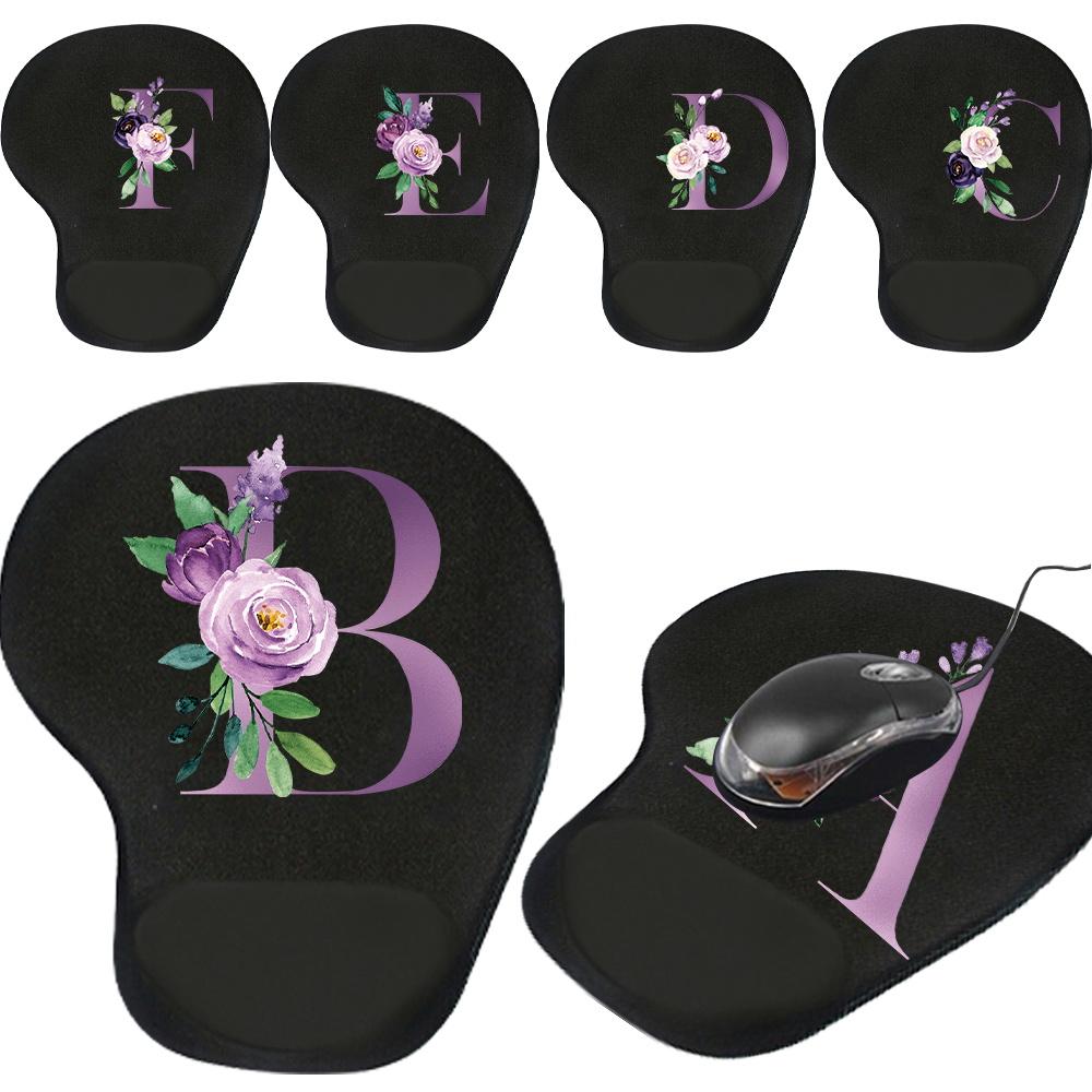 Tradescantia Purple - สายรัดข้อมือแผ่นรองเมาส์โต๊ะทํางาน Pad นุ่มสบายหน่วยความจําผ้าฝ้าย Rebound ULTRA LIGHT